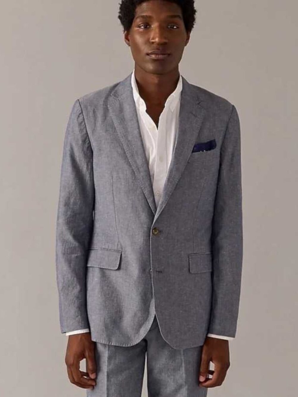 New 34S J.Crew Ludlow slim fit unstructured suit jacket in Irish cotton-linen